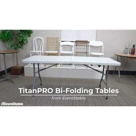 ATLAS COMMERCIAL PRODUCTS TitanPRO™ 30" x 96" Plastic Bi-Folding Table PFT2-3096FIH